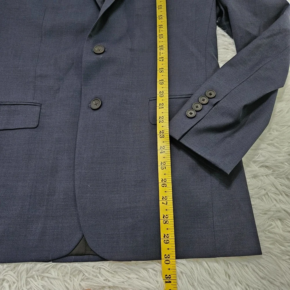 Jos. A. Bank Traveler Travel Tech Suit Mens 41R Slim Fit Navy Blue Wool Blend
